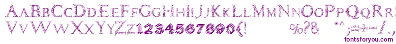 Daemonesque Font – Purple Fonts on White Background
