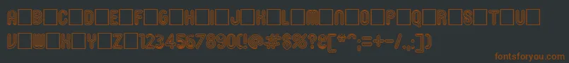 Roninset7-fontti – ruskeat fontit mustalla taustalla