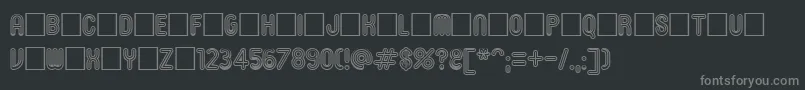 フォントRoninset7 – 黒い背景に灰色の文字
