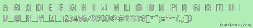 Roninset7 Font – Gray Fonts on Green Background