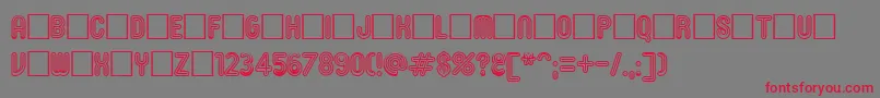 Roninset7 Font – Red Fonts on Gray Background