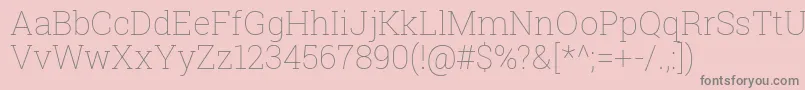 RobotoSlabThin Font – Gray Fonts on Pink Background