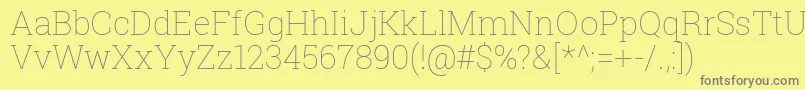 RobotoSlabThin Font – Gray Fonts on Yellow Background