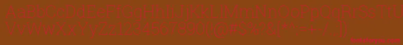 RobotoSlabThin Font – Red Fonts on Brown Background