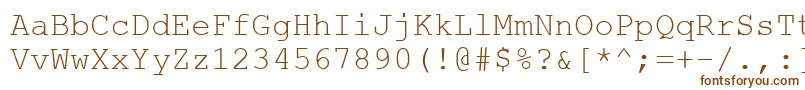 Шрифт Wuzzy4 – коричневые шрифты на белом фоне