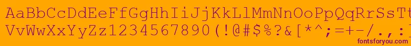 Шрифт Wuzzy4 – фиолетовые шрифты на оранжевом фоне