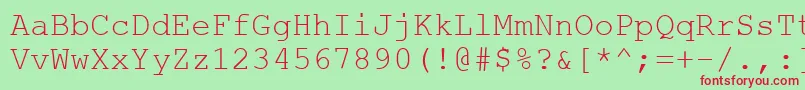 Wuzzy4 Font – Red Fonts on Green Background