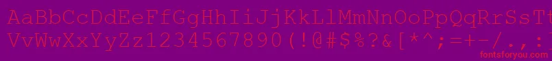 Wuzzy4フォントについての詳細 フォントWuzzy4 – 紫の背景に赤い文字
