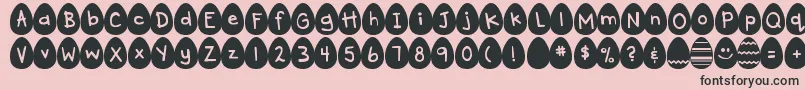 DjbEggsellent Font – Black Fonts on Pink Background