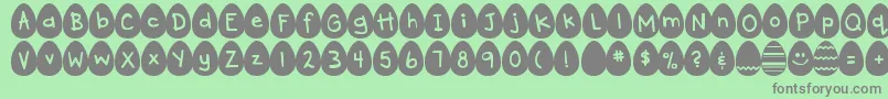 DjbEggsellent Font – Gray Fonts on Green Background