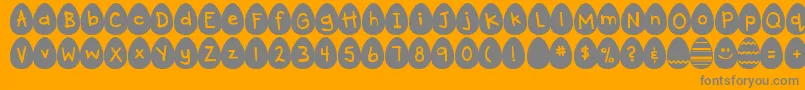 DjbEggsellent Font – Gray Fonts on Orange Background