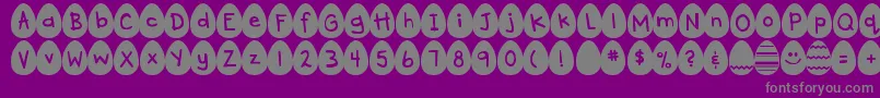 DjbEggsellent Font – Gray Fonts on Purple Background