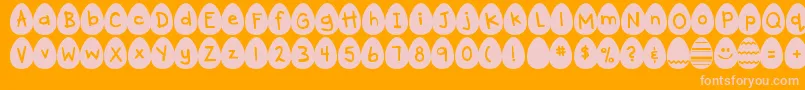 DjbEggsellent Font – Pink Fonts on Orange Background