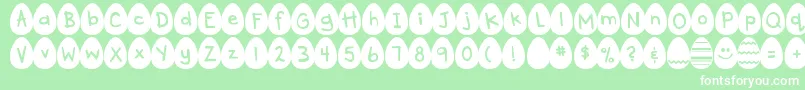 DjbEggsellent Font – White Fonts on Green Background