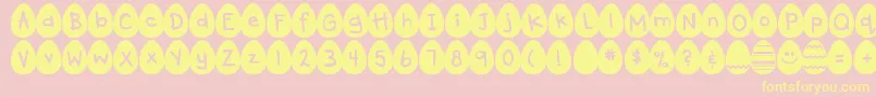 DjbEggsellent Font – Yellow Fonts on Pink Background