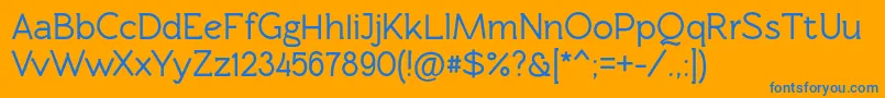 Rawengulkbold Font – Blue Fonts on Orange Background