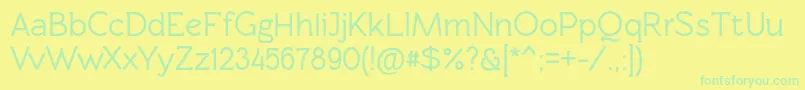 Rawengulkbold Font – Green Fonts on Yellow Background