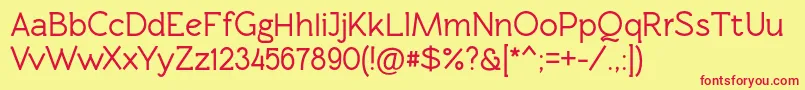 Rawengulkbold Font – Red Fonts on Yellow Background