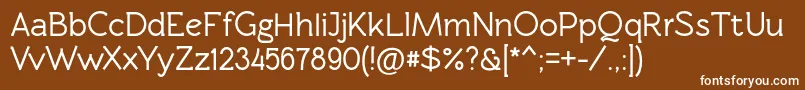 Rawengulkbold-Schriftart – Weiße Schriften auf braunem Hintergrund