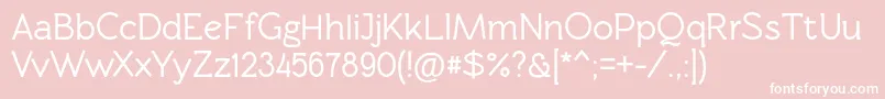 フォントRawengulkbold – ピンクの背景に白い文字
