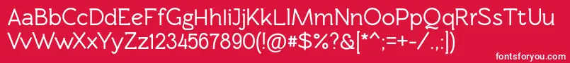 Rawengulkbold-Schriftart – Weiße Schriften auf rotem Hintergrund