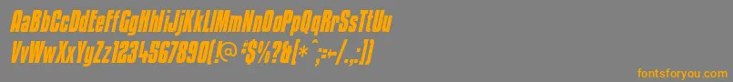 Czcionka Kenycbi – pomarańczowe czcionki na szarym tle