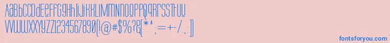 Labtuup-Schriftart – Blaue Schriften auf rosa Hintergrund