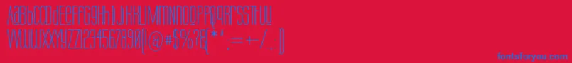 Labtuup Font – Blue Fonts on Red Background