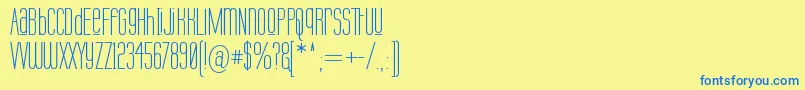 Labtuup Font – Blue Fonts on Yellow Background