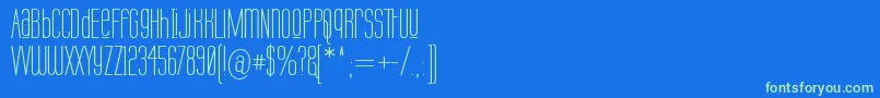 Labtuup Font – Green Fonts on Blue Background