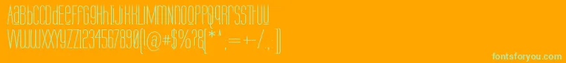 Labtuup Font – Green Fonts on Orange Background