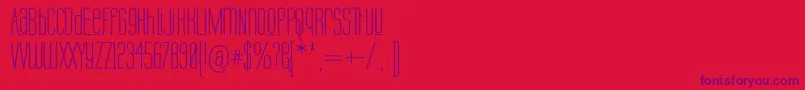 フォントLabtuup – 赤い背景に紫のフォント