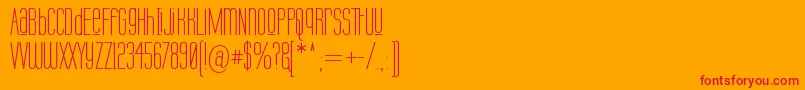 Labtuup Font – Red Fonts on Orange Background