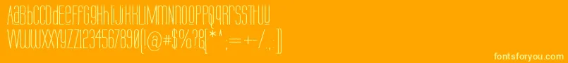 Labtuup Font – Yellow Fonts on Orange Background