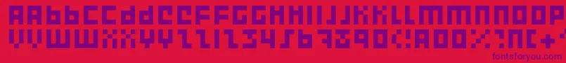 Execute2000 Font – Purple Fonts on Red Background