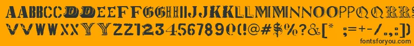 Шрифт Worldtour – чёрные шрифты на оранжевом фоне