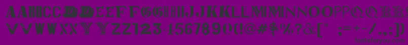 フォントWorldtour – 紫の背景に黒い文字
