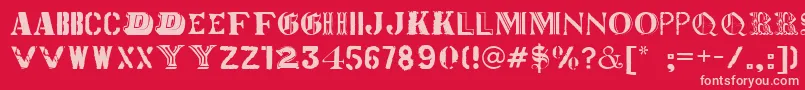 Worldtour Font – Pink Fonts on Red Background