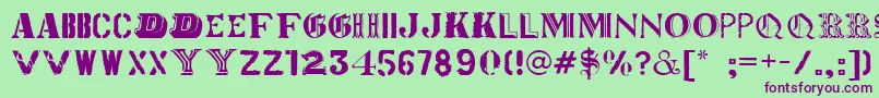 Worldtour Font – Purple Fonts on Green Background
