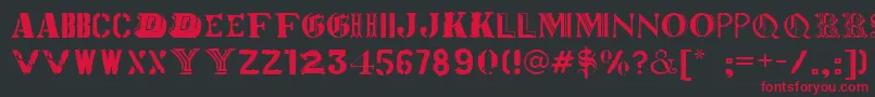 Worldtour Font – Red Fonts on Black Background