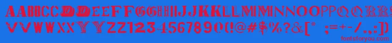 Worldtour Font – Red Fonts on Blue Background