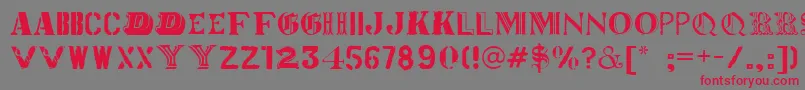 Worldtour Font – Red Fonts on Gray Background