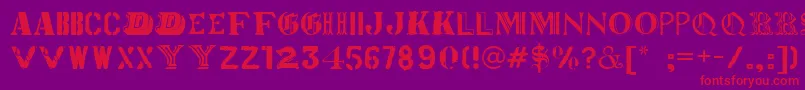 Worldtour Font – Red Fonts on Purple Background