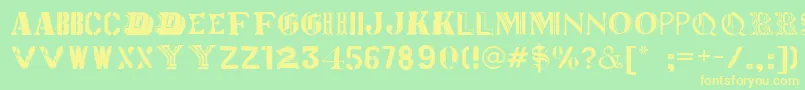 Worldtour Font – Yellow Fonts on Green Background