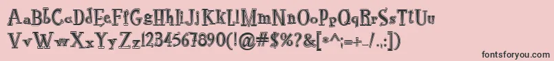 RocknrollTypoCollege Font – Black Fonts on Pink Background