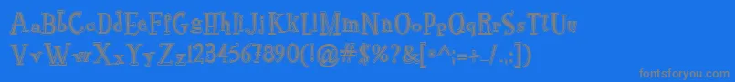 fuente RocknrollTypoCollege – Fuentes Grises Sobre Fondo Azul
