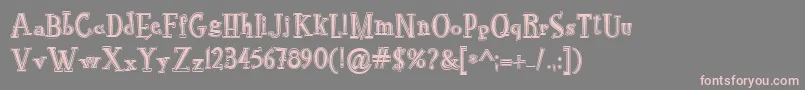 RocknrollTypoCollege Font – Pink Fonts on Gray Background
