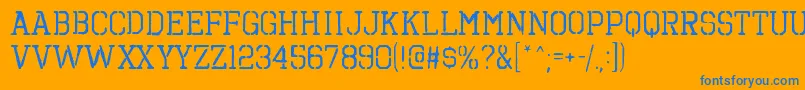 OctinspraypaintbrgRegular Font – Blue Fonts on Orange Background