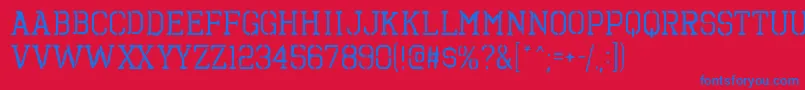 OctinspraypaintbrgRegular Font – Blue Fonts on Red Background