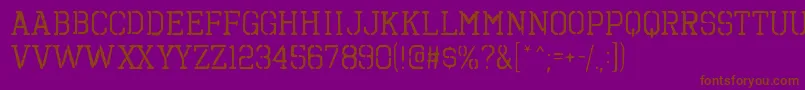 OctinspraypaintbrgRegular Font – Brown Fonts on Purple Background